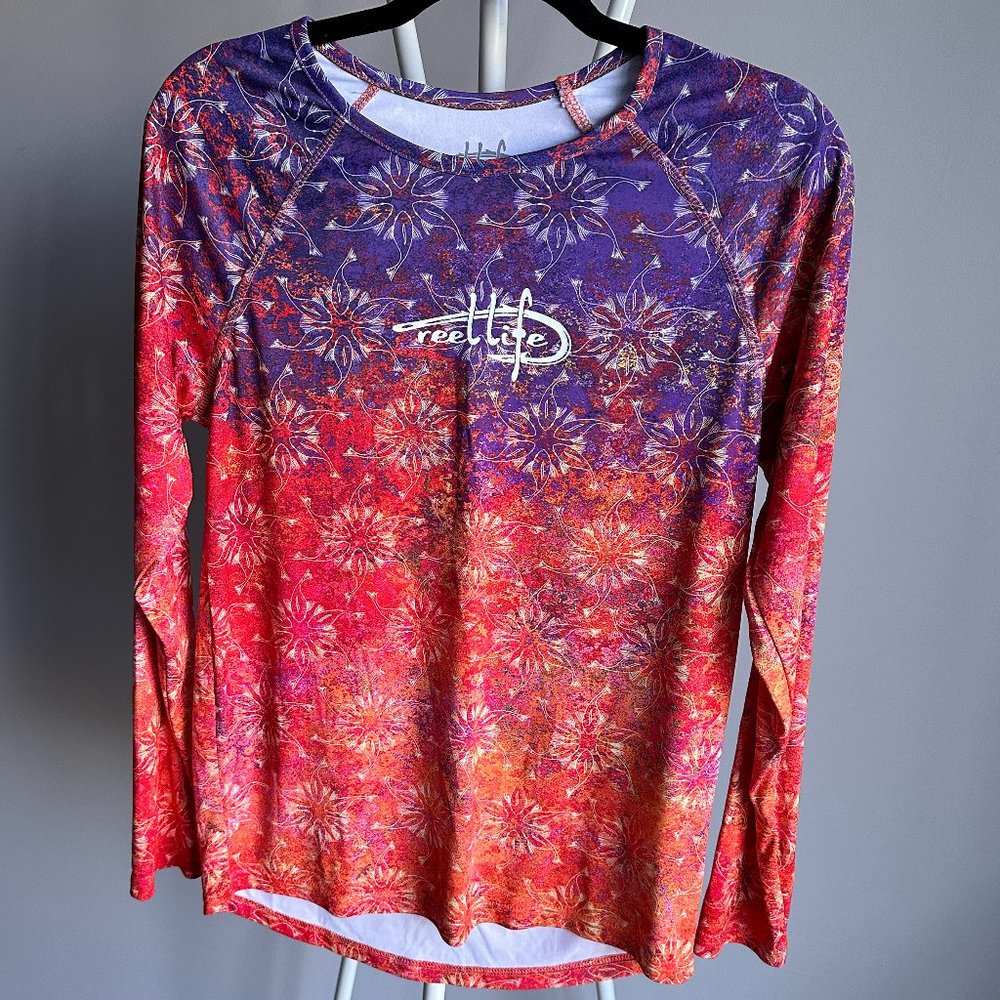 Reel Life Rashguard long sleeve women's shirt size Large